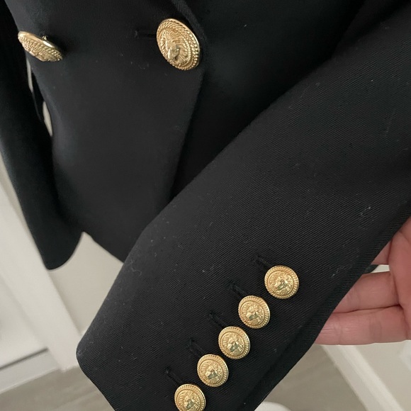 Authentic Balmain classic fitted double-breasted wool jacket - Picture 4 of 7